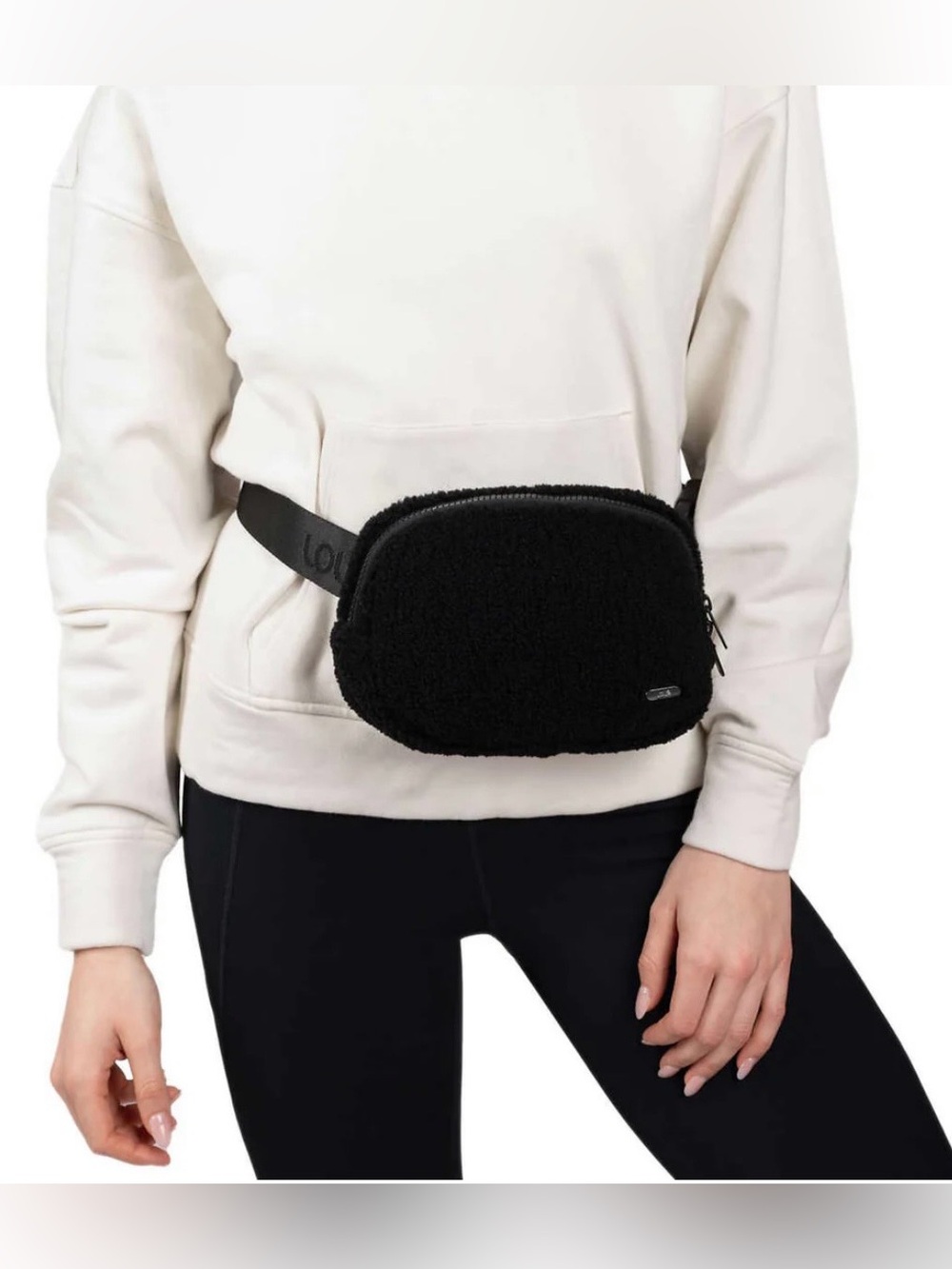 Lole Black Sherpa Mini Belt Bag